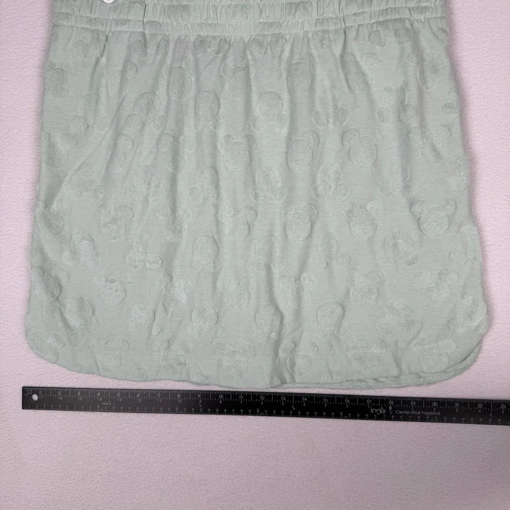 NEW Disney Mickey Mouse Womens M Mint Green Embossed Terry Cloth Skort - Picture 10 of 10